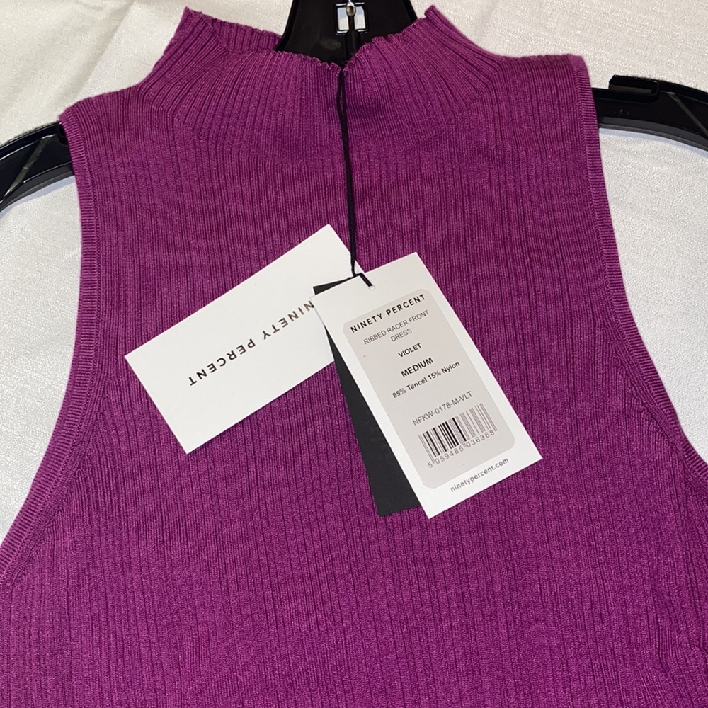 Ninety Percent Ribbed Racer Front Midi Dress 💜💜💜 - Picture 5 of 7
